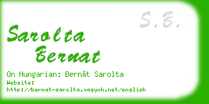 sarolta bernat business card